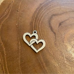 RETIRED James Avery Cupid Hearts Charm, Sterling Silver 💘